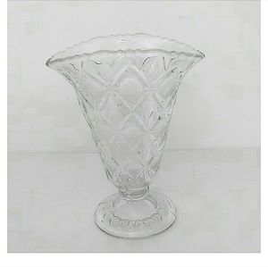 Frosted Fan Glass Vase
